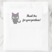 Autocollant personnalisable en Merci blanc avec ch (Sac)