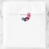 Autocollant personnalisable Fleurs (Sac)