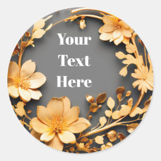 Autocollant Personnalisable Floral Fêtes/Mariages