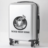 Autocollant personnalisable Grand logo de café tra (Sur valise)