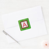 AUTOCOLLANT PERSONNALISABLE MONOGRAMME SCELLÉ D'EN (Enveloppe)