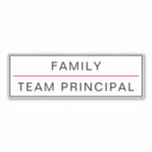 Autocollant personnalisable principal de l'équipe (Devant)