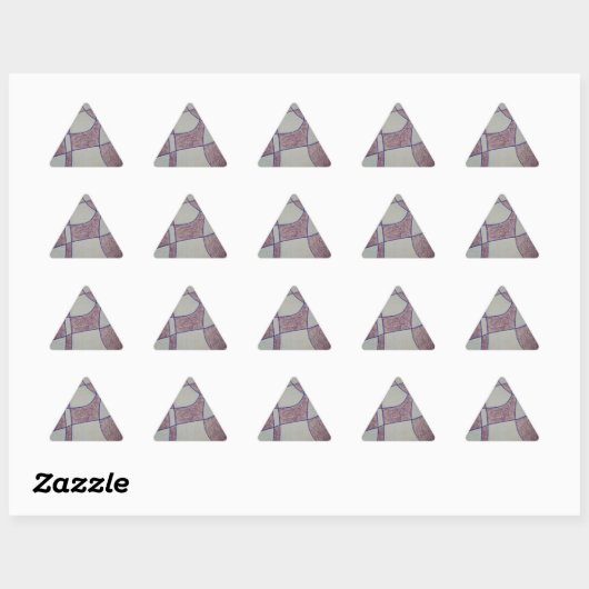 Autocollant personnalisable violet abstrait (Feuille)