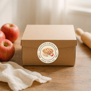 Autocollant personnalisé à tarte Apple fait maison
