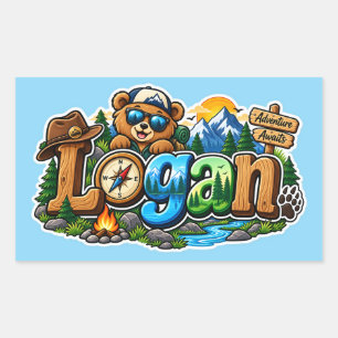 Autocollant personnalisé avec nom Logan pour l'ave