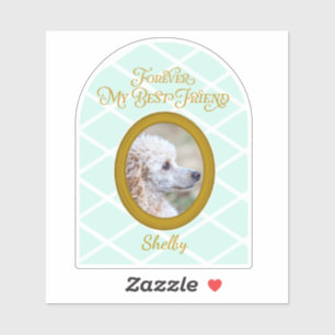Autocollant personnalisé avec photo et nom de cani