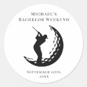 Autocollant personnalisé | Bachelor Golf Week-end (Devant)