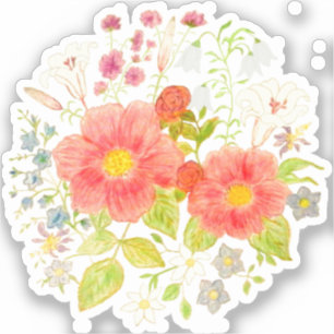 Autocollant personnalisé Bouquet de fleurs