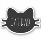 Autocollant personnalisé CAT DAD Vinyl Cut (Devant)
