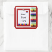 Autocollant personnalisé Crayons de l'enseignant (Sac)