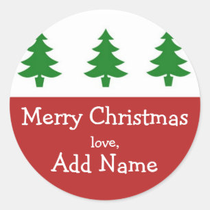 Autocollant personnalisé de cadeau d'arbre de No
