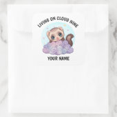 Autocollant personnalisé de furet mignon avec text (Sac)