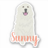 Autocollant personnalisé des Grands Pyrénées (Devant)