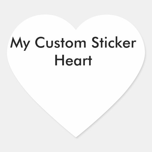 Autocollant personnalisé - En forme de coeur (Devant)