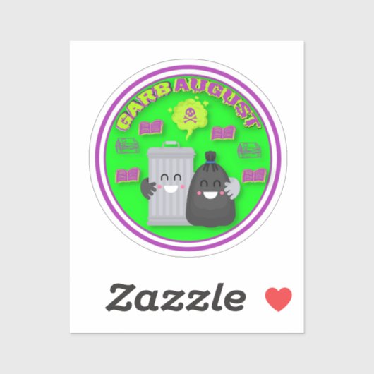 Autocollant personnalisé GarbAugust (Feuille)