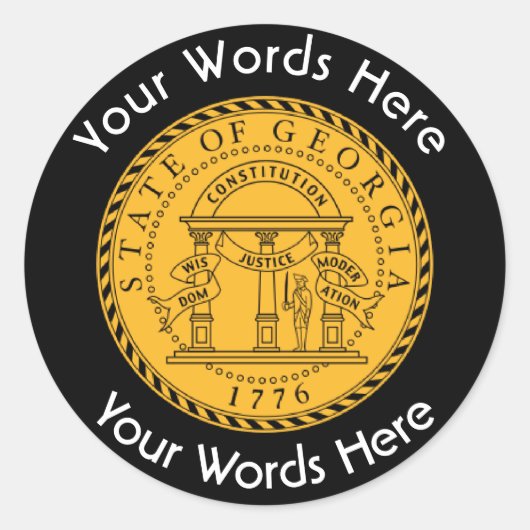 Autocollant personnalisé Georgia Great Seal (Devant)