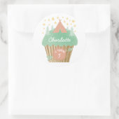 Autocollant personnalisé Glamping Cupcake (Sac)