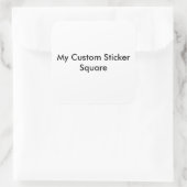 Autocollant personnalisé - Grand Carré en forme (Sac)