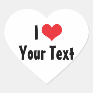Autocollant Personnalisé I Love