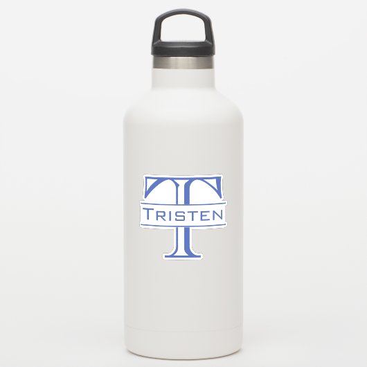 Autocollant personnalisé Monogramme découpé (Gourde)