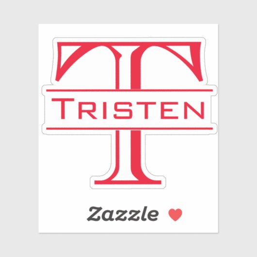 Autocollant personnalisé Monogramme découpé (Feuille)