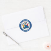 Autocollant personnalisé New Jersey Great Seal (Enveloppe)