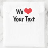 Autocollant personnalisé Nous aimons (Sac)