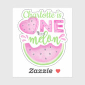 Autocollant personnalisé "One in a Melon" (Feuille)