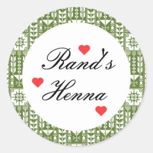 Autocollant Personnalisé Palestinien HennéFaveurs