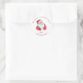 Autocollant personnalisé Père Noël de Noël enchant (Sac)