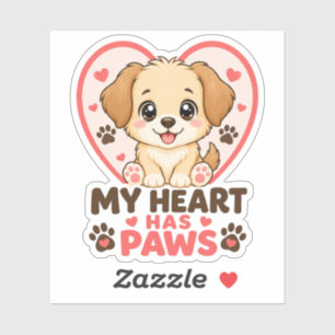 Autocollant personnalisé pour chien d'amour de chi