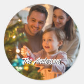 Autocollant personnalisé pour les fêtes de Noël av (Devant)