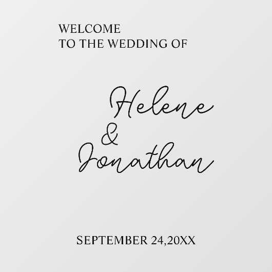 Autocollant personnalisé pour miroir de mariage, d (Feuille)