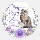 Autocollant personnalisé Purrfect Happy Mail (Devant)