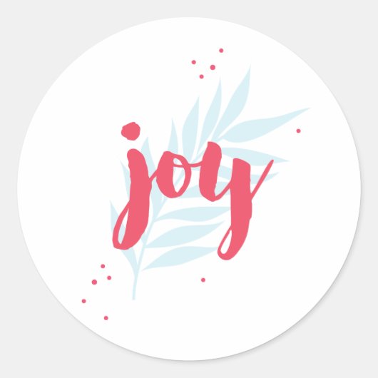 Autocollant personnalisé Simple Joy Foliage (Devant)