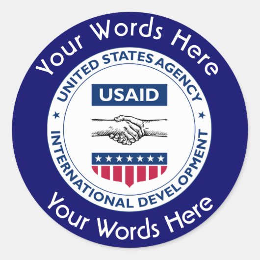 Autocollant personnalisé USAID (Devant)