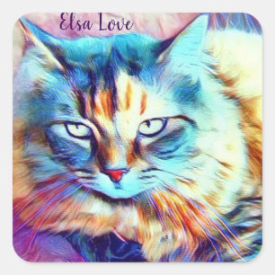 Autocollant personnel de chat