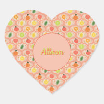 Autocollant personnel Motif Citrus Ogee été