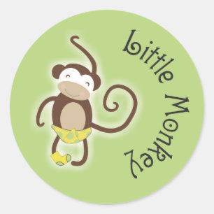 Autocollant Petit Singe Bébé 7,62 cm