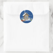 Autocollant petite maison de Noël (Sac)