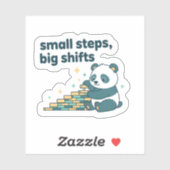 Autocollant Petits Pas Grands Changements Panda de (Feuille)