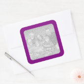 Autocollant photo à bordure violette (Enveloppe)