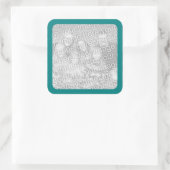 Autocollant photo avec bordure sarcelle (Sac)