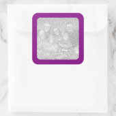 Autocollant photo avec bordure violette (Sac)