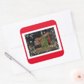 Autocollant photo d'arbre de Noël (Enveloppe)