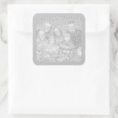 Autocollant photo de bordure argentée (Sac)
