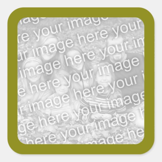 Autocollant photo de bordure olive (Devant)