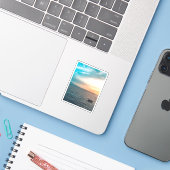 Autocollant photo en vinyle sur mesure – Cadeau pe (Ordinateur portable avec iPhone)