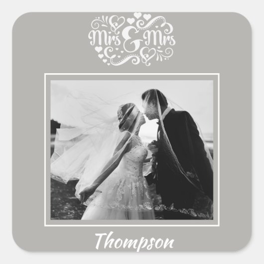 Autocollant photo mariage (Devant)