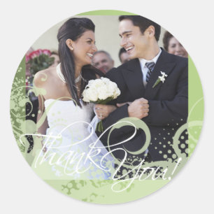 Autocollant photo Merci (Grungy Floral)